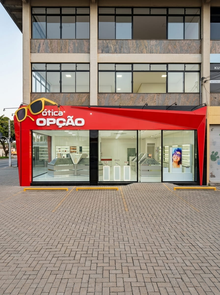 Fachada da Ótica Opção